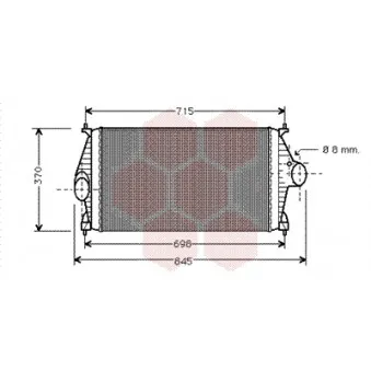 Intercooler, échangeur VAN WEZEL 09004126