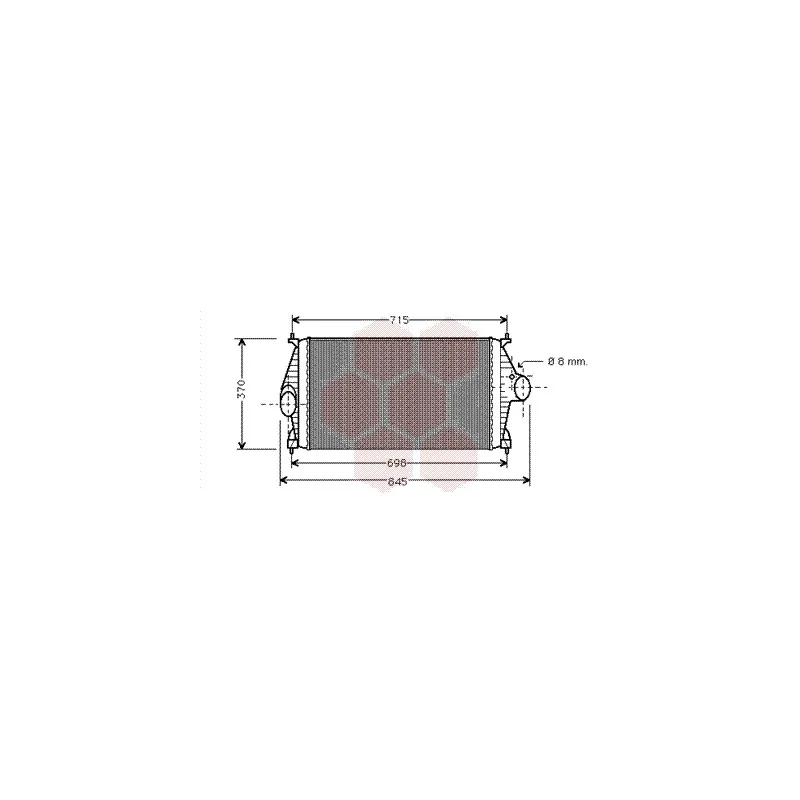 Intercooler, échangeur VAN WEZEL 09004126