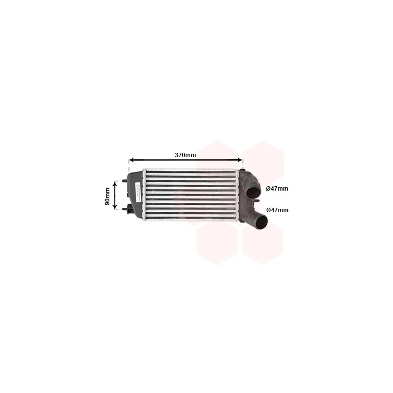 Intercooler, échangeur VAN WEZEL 09004212