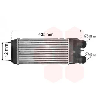 Intercooler, échangeur VAN WEZEL 09004252