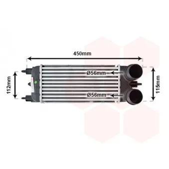 Intercooler, échangeur VAN WEZEL 09004267