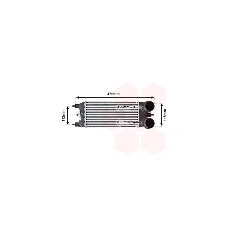 Intercooler, échangeur VAN WEZEL 09004267