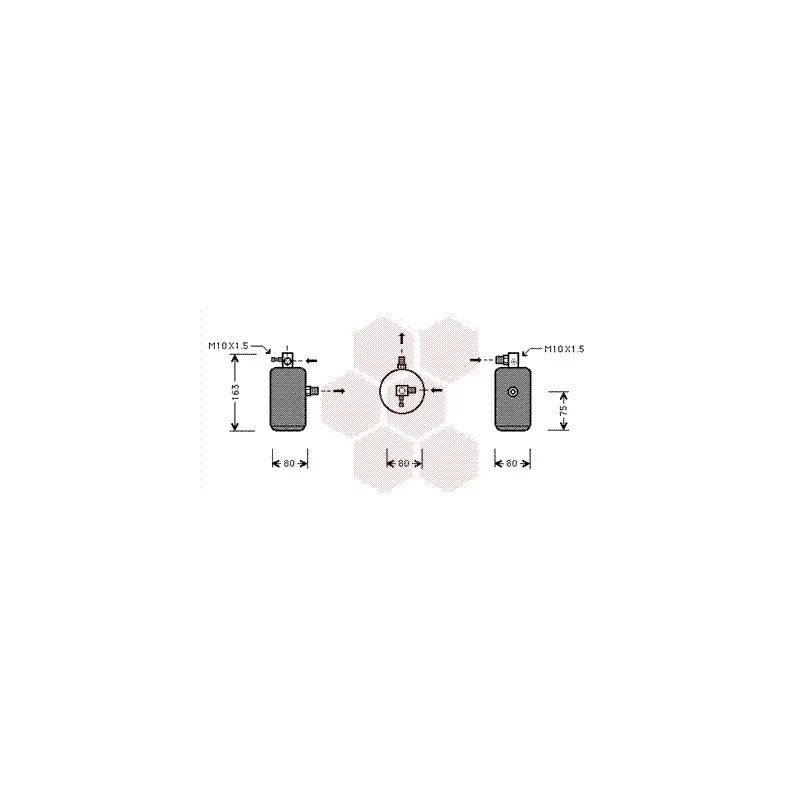 Filtre déshydratant, climatisation VAN WEZEL 0900D162