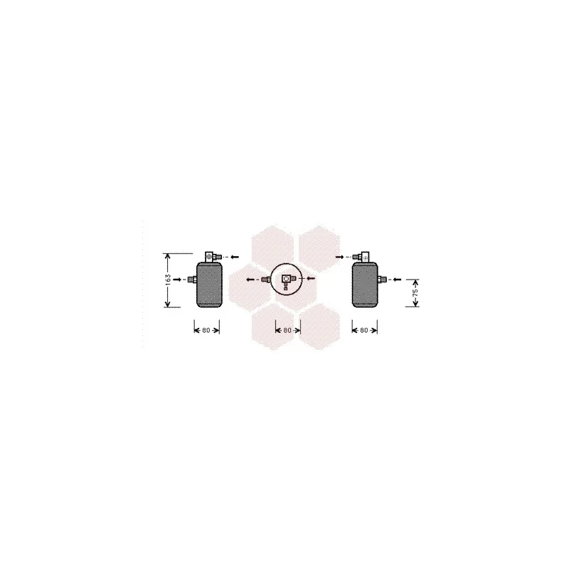 Filtre déshydratant, climatisation VAN WEZEL 0900D163