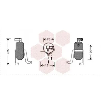 Filtre déshydratant, climatisation VAN WEZEL 0900D185