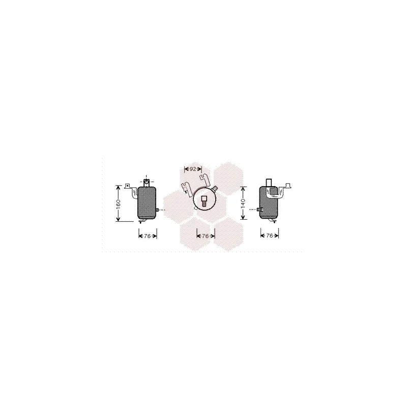 Filtre déshydratant, climatisation VAN WEZEL 0900D203