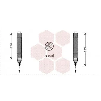 Filtre déshydratant, climatisation VAN WEZEL 0900D204