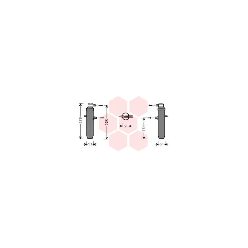 Filtre déshydratant, climatisation VAN WEZEL 0900D234