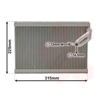 Évaporateur climatisation VAN WEZEL 0900V700