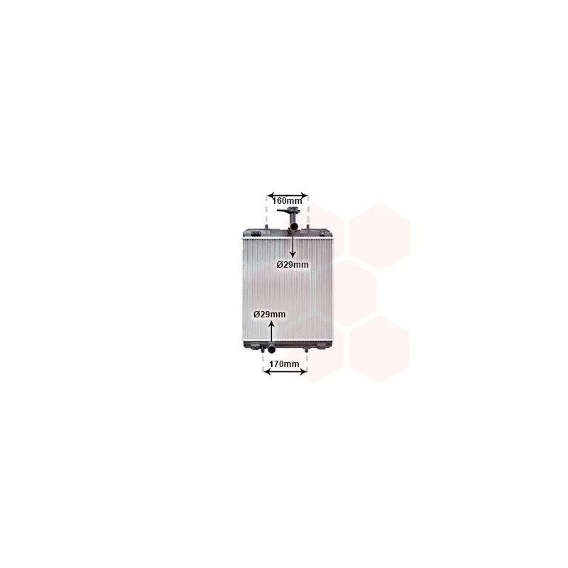 Radiateur, refroidissement du moteur VAN WEZEL 09012701