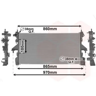 Radiateur, refroidissement du moteur VAN WEZEL 09012704