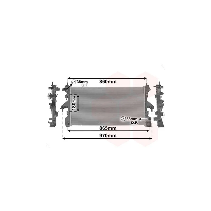 Radiateur, refroidissement du moteur VAN WEZEL 09012704