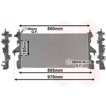 Radiateur, refroidissement du moteur VAN WEZEL 09012705