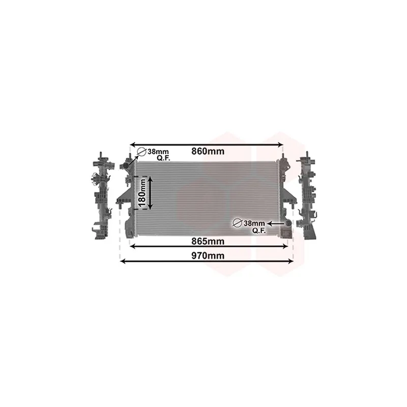 Radiateur, refroidissement du moteur VAN WEZEL 09012705