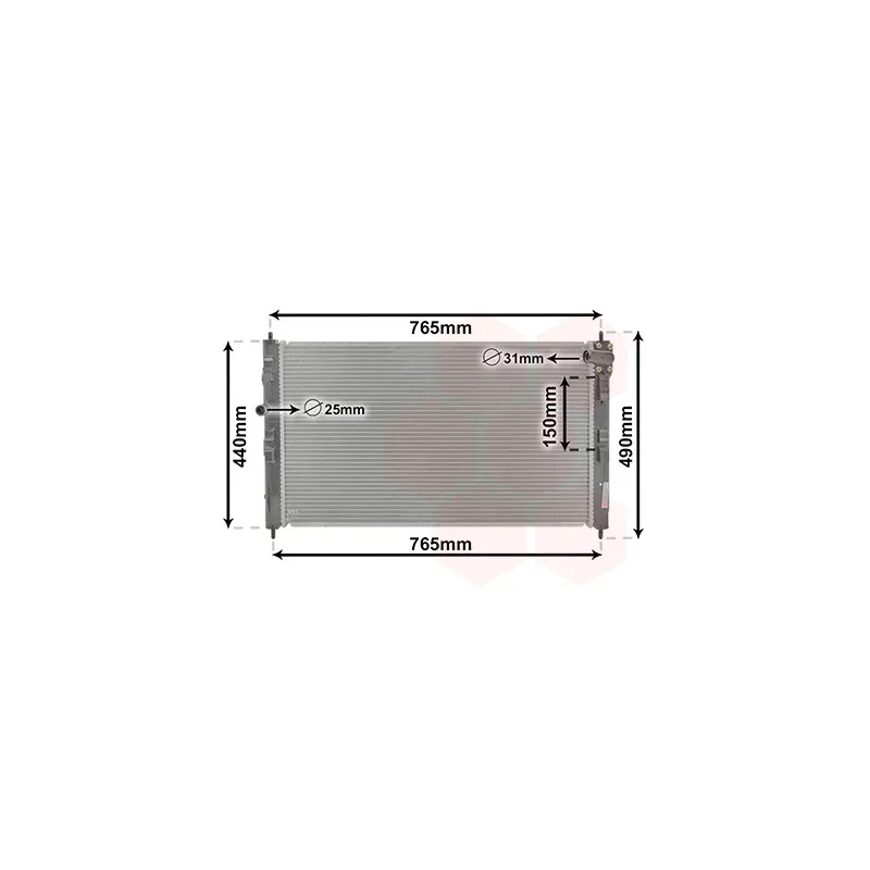 Radiateur, refroidissement du moteur VAN WEZEL 09012707