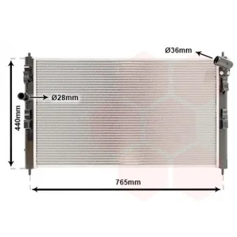 Radiateur, refroidissement du moteur VAN WEZEL 09012708
