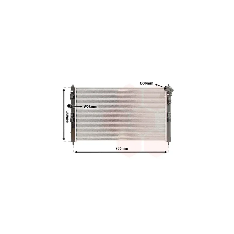 Radiateur, refroidissement du moteur VAN WEZEL 09012708
