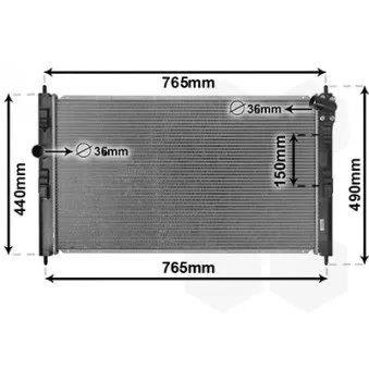 Radiateur, refroidissement du moteur VAN WEZEL 09012709
