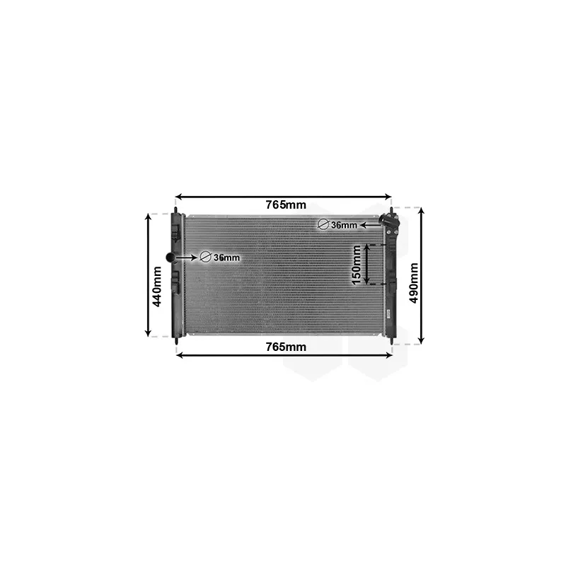 Radiateur, refroidissement du moteur VAN WEZEL 09012709