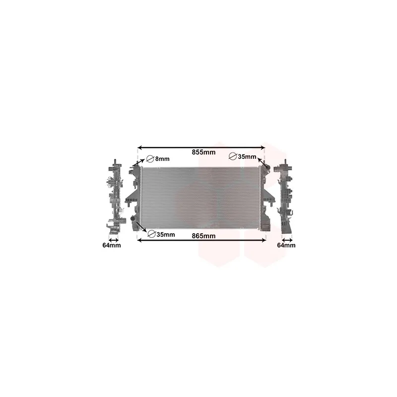Radiateur, refroidissement du moteur VAN WEZEL 09012711