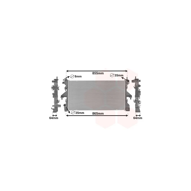 Radiateur, refroidissement du moteur VAN WEZEL 09012712