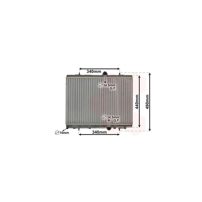 Radiateur, refroidissement du moteur VAN WEZEL 09012713