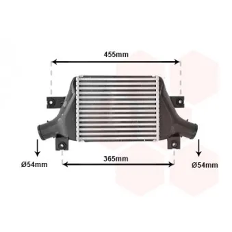 Intercooler, échangeur VAN WEZEL 09014701