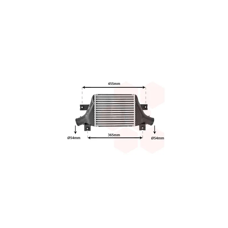 Intercooler, échangeur VAN WEZEL 09014701