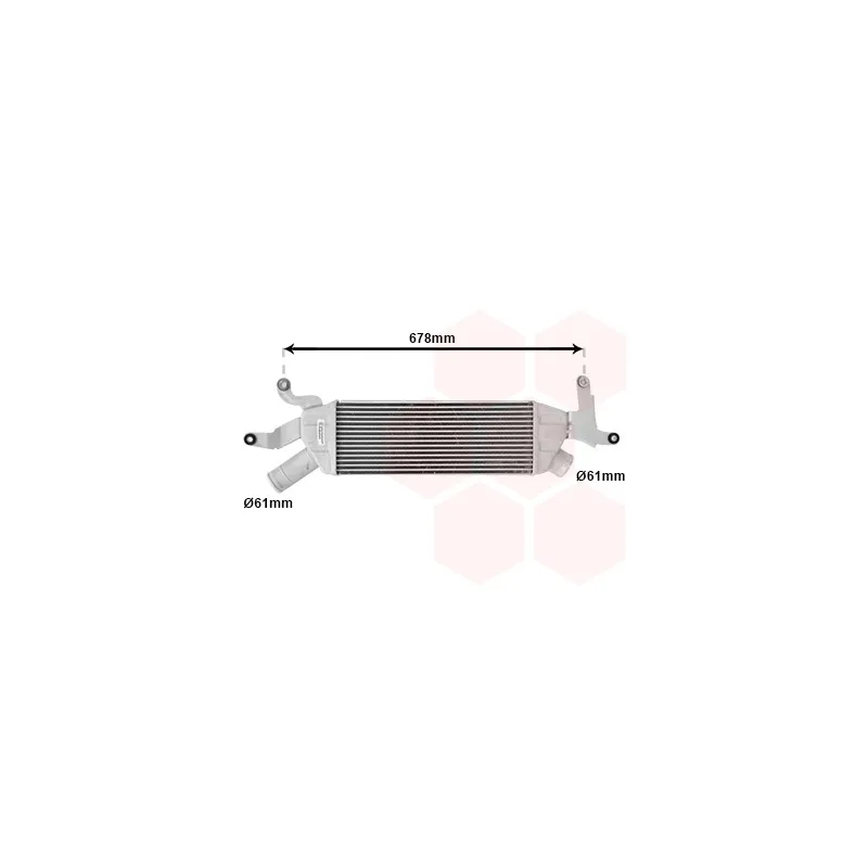 Intercooler, échangeur VAN WEZEL 09014703