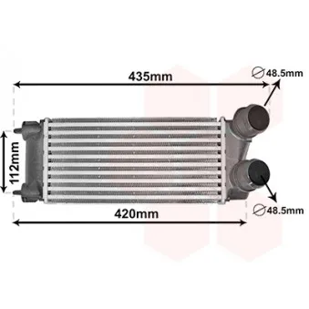 Intercooler, échangeur VAN WEZEL 09014705
