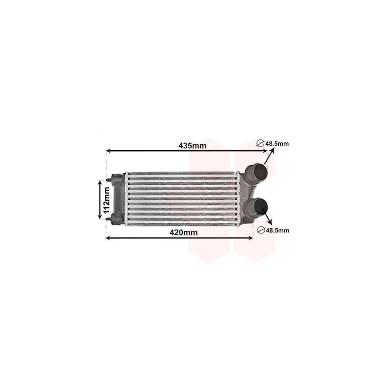 Intercooler, échangeur VAN WEZEL 09014705