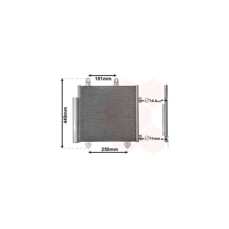 Condenseur, climatisation VAN WEZEL 09015701