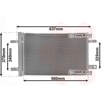 Condenseur, climatisation VAN WEZEL 09015702