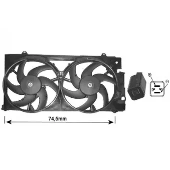 Ventilateur, refroidissement du moteur VAN WEZEL 0903749