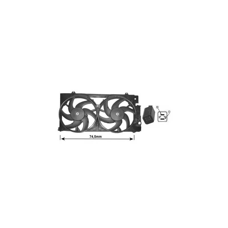 Ventilateur, refroidissement du moteur VAN WEZEL 0903749