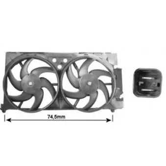 Ventilateur, refroidissement du moteur VAN WEZEL 0903751
