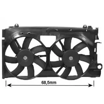 Ventilateur, refroidissement du moteur VAN WEZEL 0936749