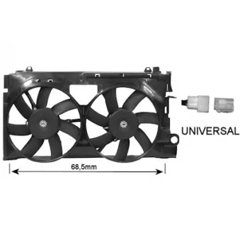 Ventilateur, refroidissement du moteur VAN WEZEL 0955749