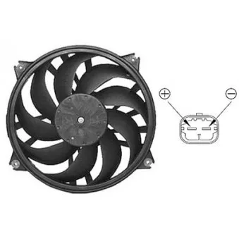 Ventilateur, refroidissement du moteur VAN WEZEL 0961745