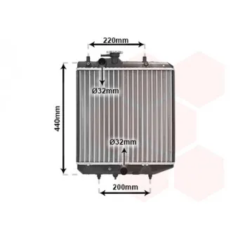 Radiateur, refroidissement du moteur VAN WEZEL 11002024