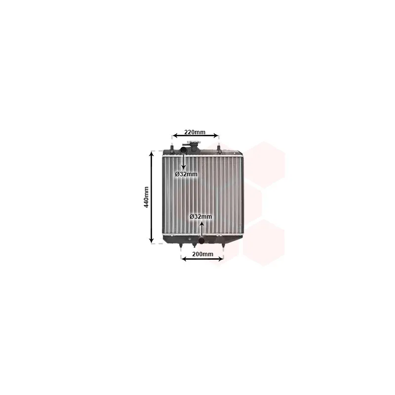 Radiateur, refroidissement du moteur VAN WEZEL 11002024
