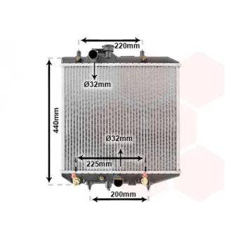 Radiateur, refroidissement du moteur VAN WEZEL 11002025