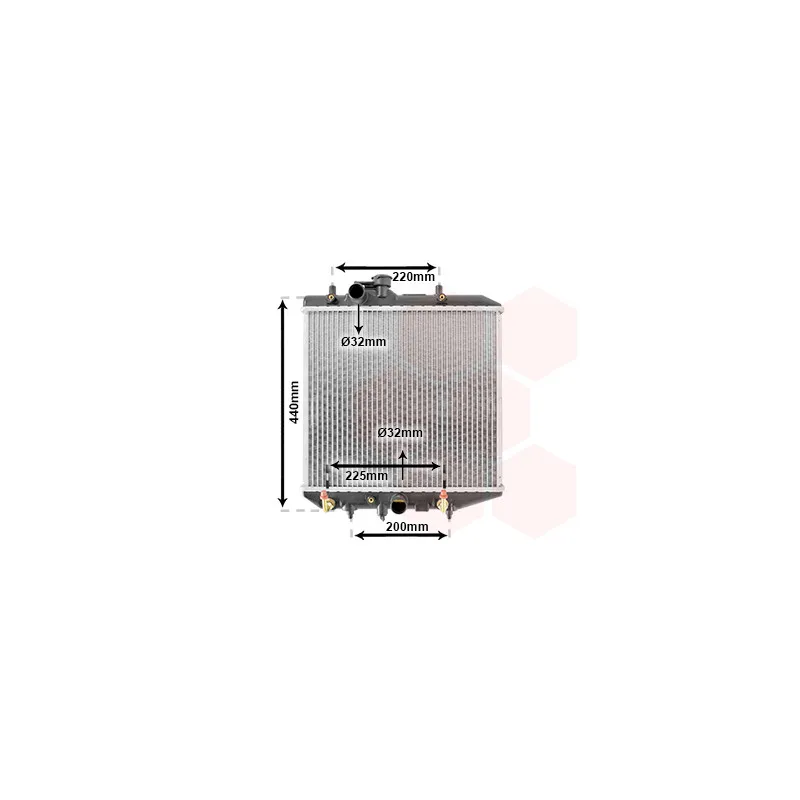 Radiateur, refroidissement du moteur VAN WEZEL 11002025