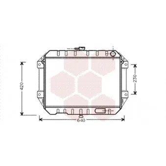 Radiateur, refroidissement du moteur VAN WEZEL 11002027