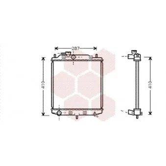 Radiateur, refroidissement du moteur VAN WEZEL 11002036