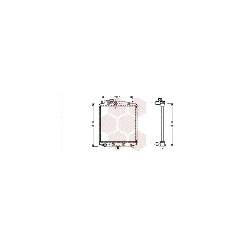 Radiateur, refroidissement du moteur VAN WEZEL 11002036