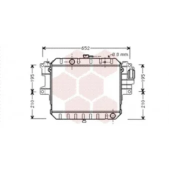 Radiateur, refroidissement du moteur VAN WEZEL 11002038