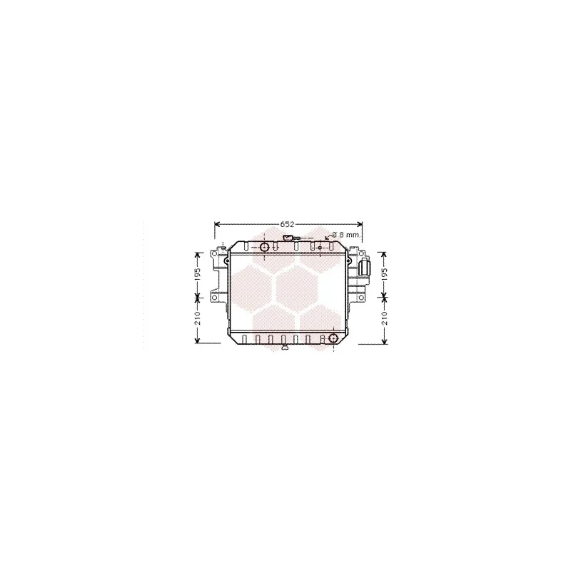 Radiateur, refroidissement du moteur VAN WEZEL 11002038