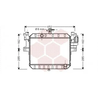 Radiateur, refroidissement du moteur VAN WEZEL 11002041