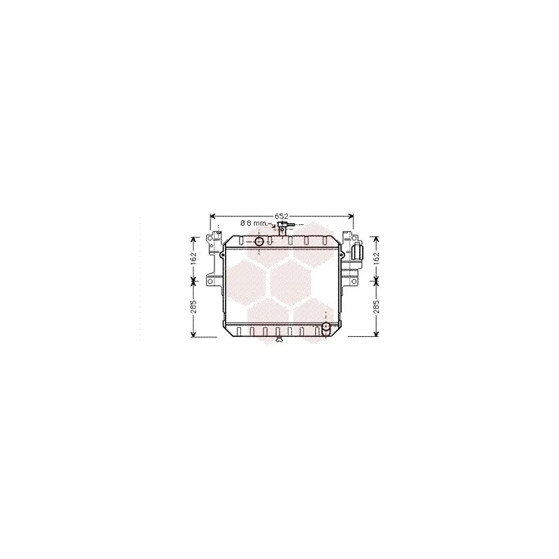 Radiateur, refroidissement du moteur VAN WEZEL 11002041